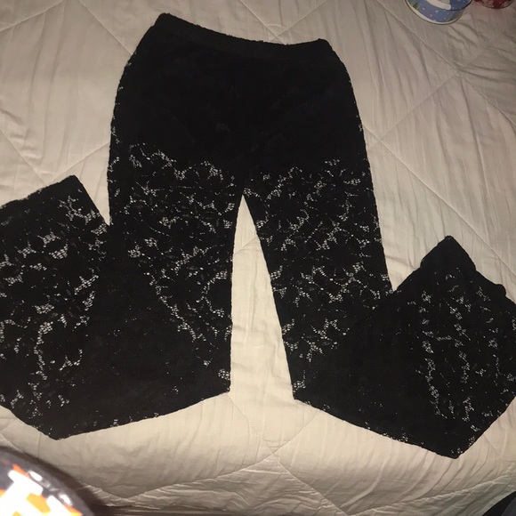 Sexy Black Lace Pants - Picture 3 of 4